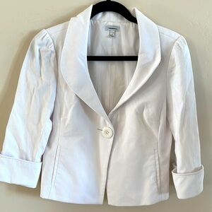 Semantiks White Blazer Tailored Notched Collar size S